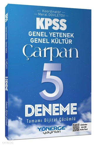 Yönerge Yayınları KPSS Genel Yetenek Genel Kültür Çarpan 5 Deneme Çözümlü
