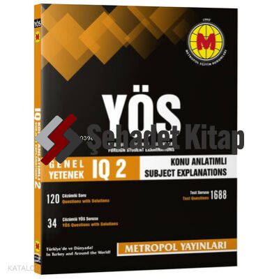 Yös GEnel Yetenek IQ -2 Konu Anlatımlı Örnek Çözümlü