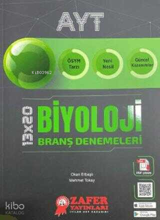 Zafer Yayınları Ayt Biyoloji Branş Denemesi | Okan Erbaşlı | Zafer Der