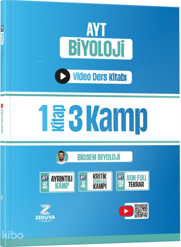 Zeduva Biosem AYT Biyoloji 1 Kitap 3 Kamp Video Ders Kitabı | Semih Ak