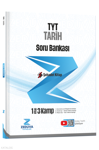 Zeduva Yayınları Ardıç Tarih TYT Tarih 1 Kitap 3 Kamp Soru Bankası
