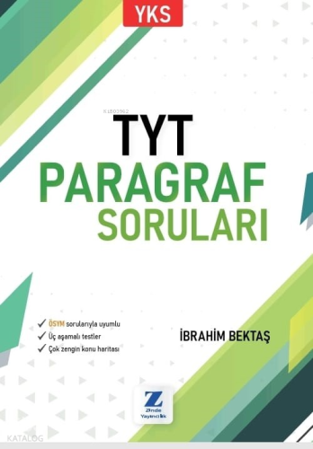 Zinde TYT Paragraf Soruları | İbrahim Bektaş | Zinde Yayınevi